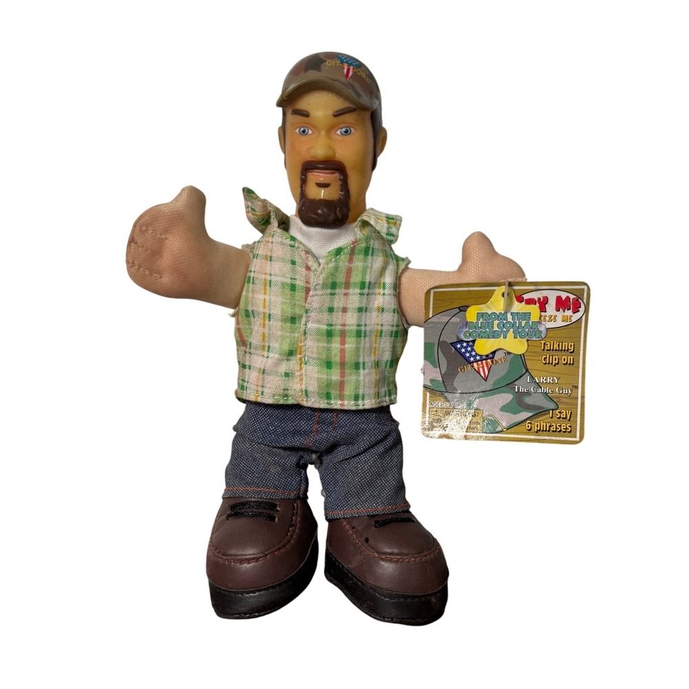 Larry The Cable Guy Talking Clip On Blue Collar Comedy Tour Git-R-Done Plush
